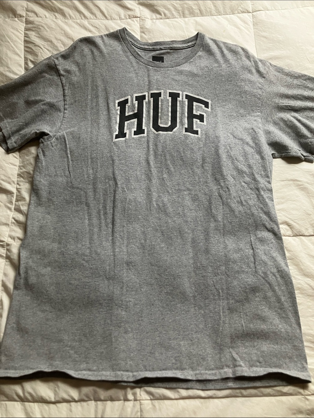 HUF Gray Short Sleeve Logo Tee